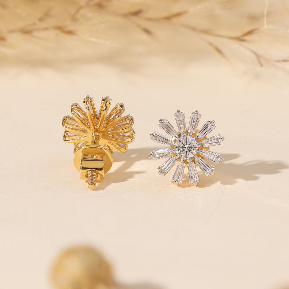 Starburst Diamond Studs Earrings image 2