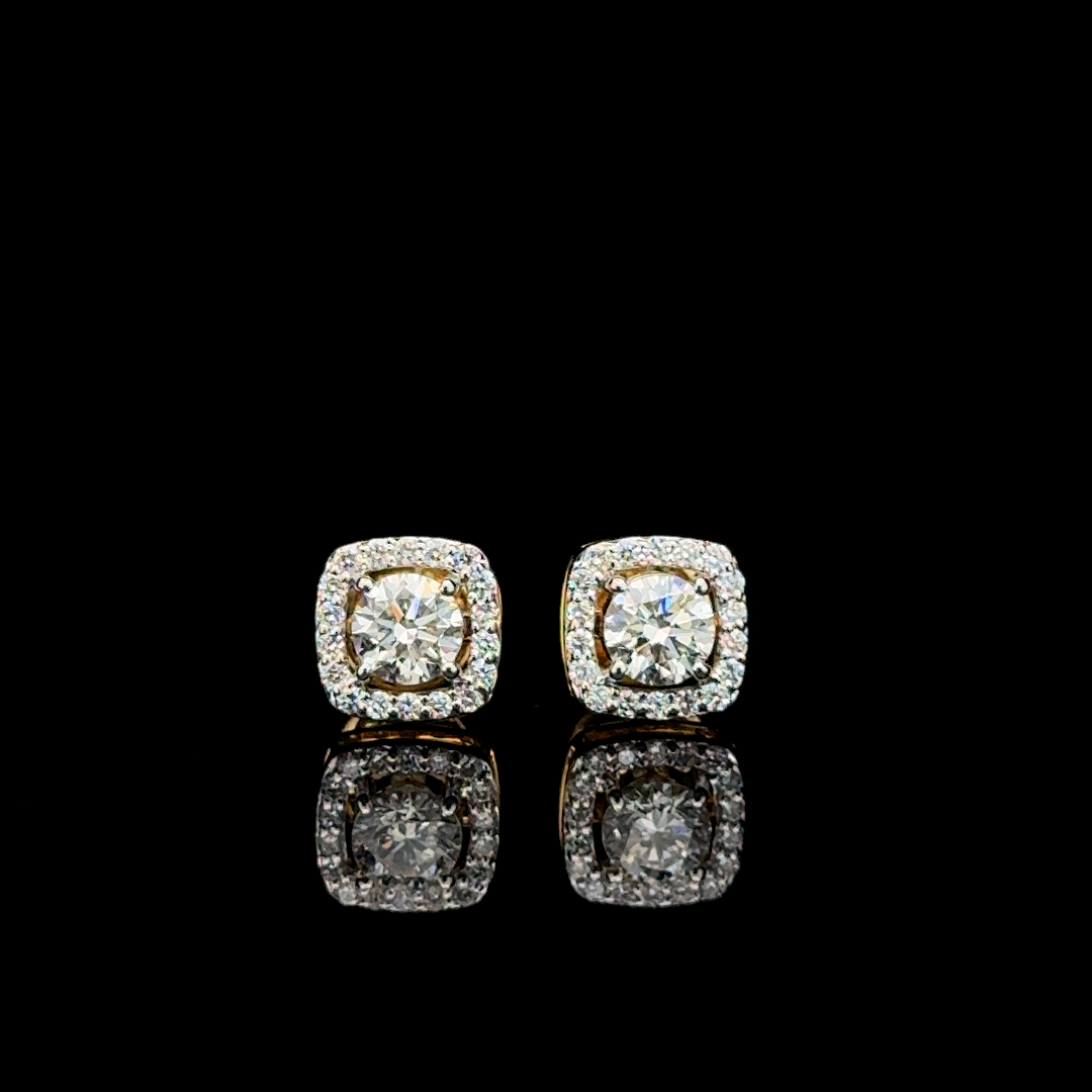 Classic Round Diamond Stud Earrings