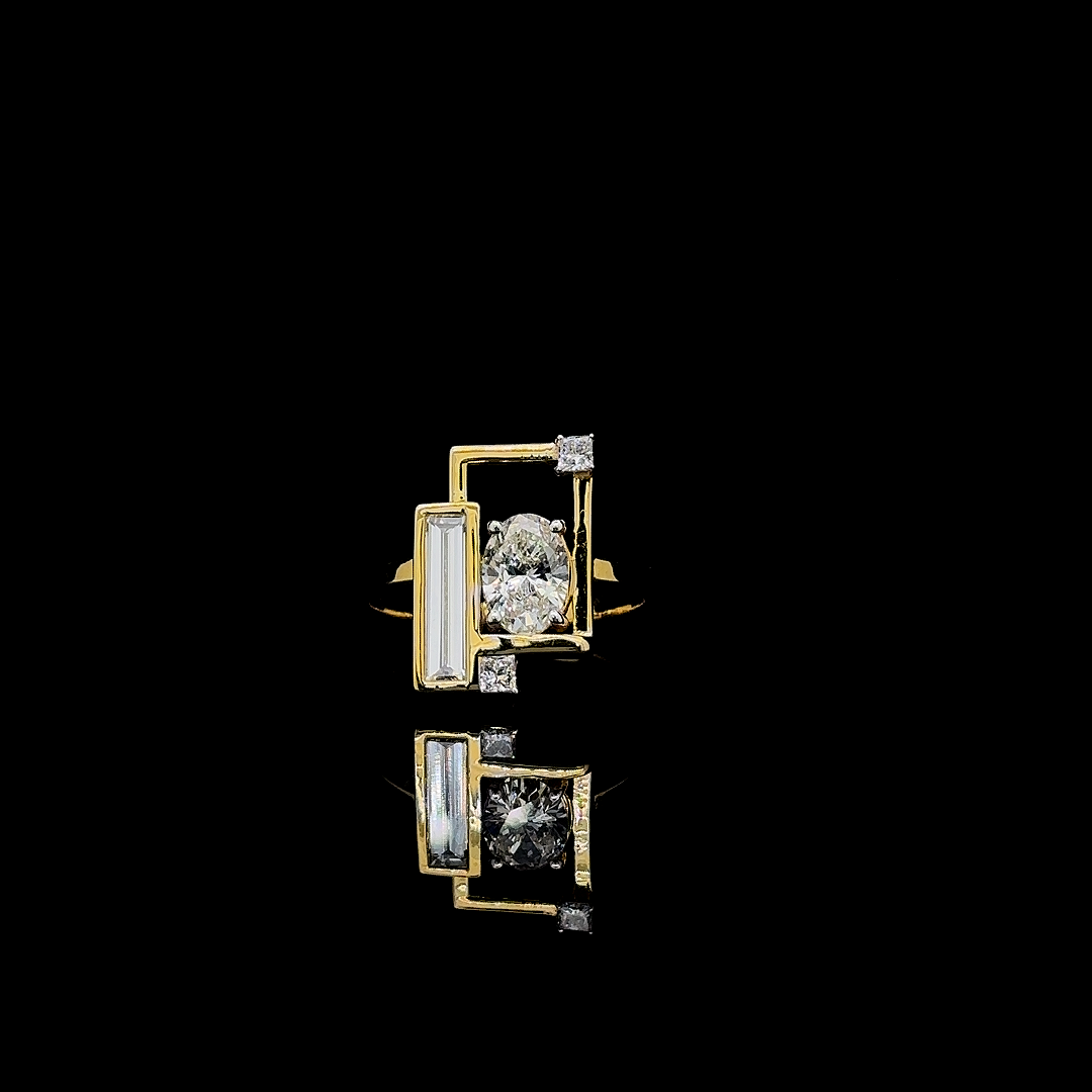 Architectura Multi-Cut Diamond Statement Ring - zyuristore