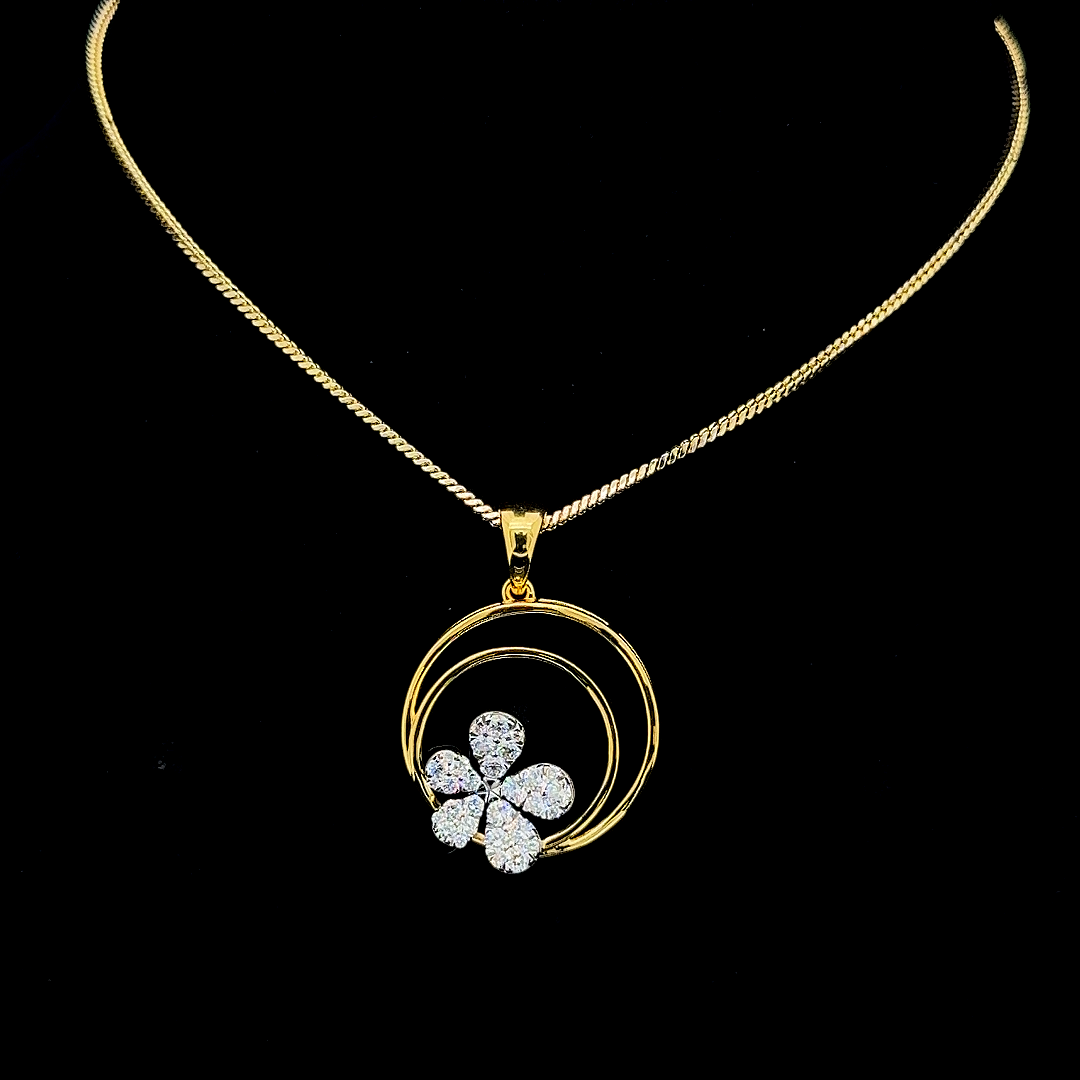 Radiant Bloom Diamond Pendant - zyuristore