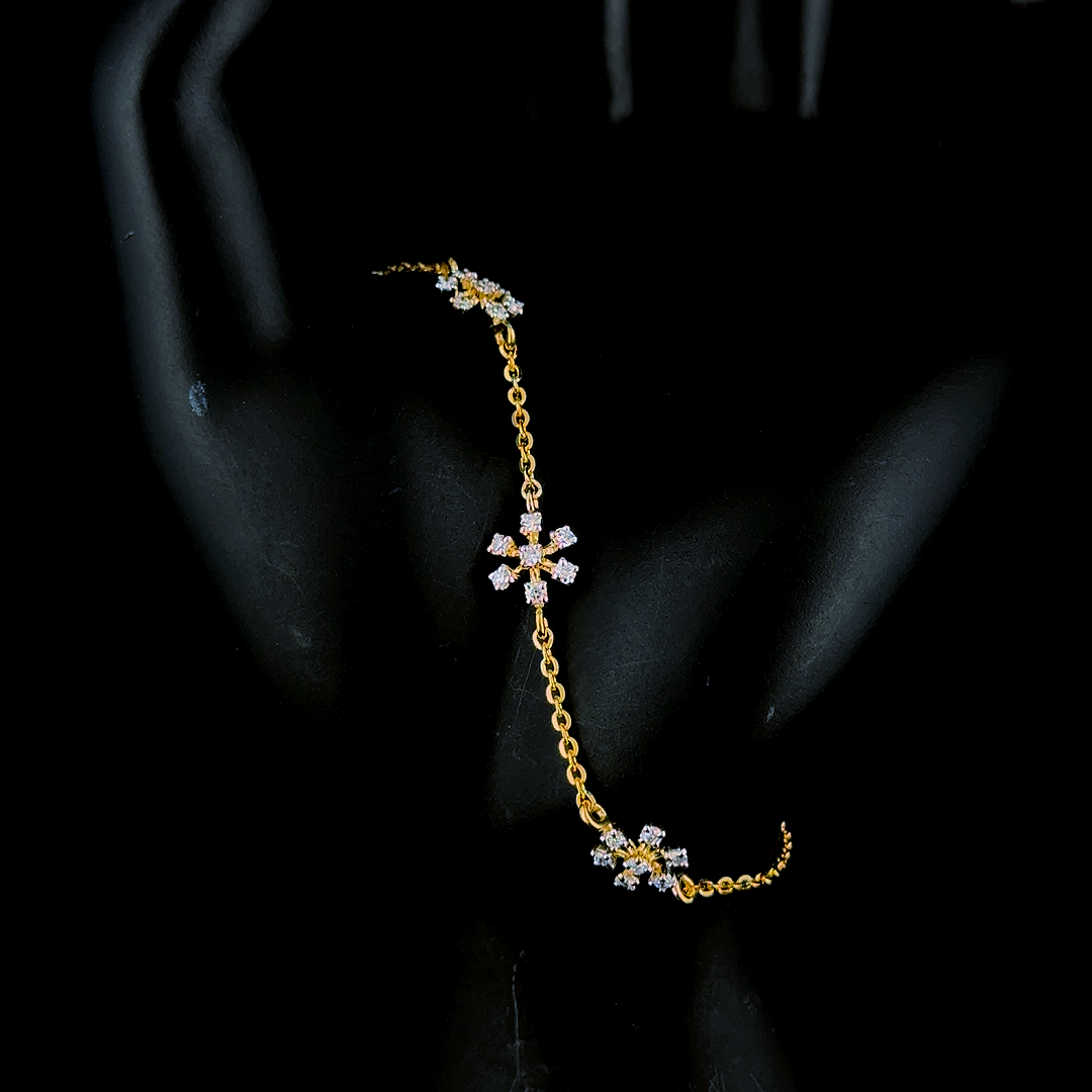 Blossom Glow Floral Gold Bracelet