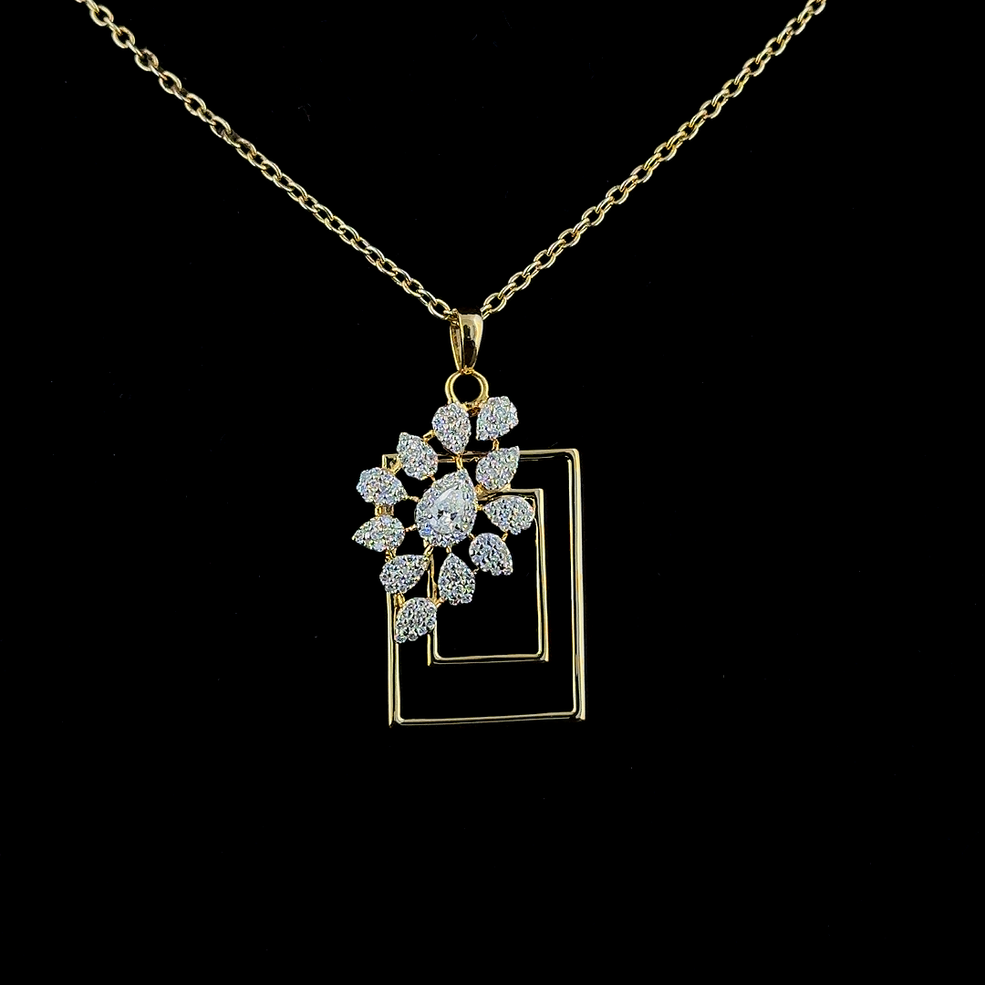 Elegant Floral Pendant Necklace