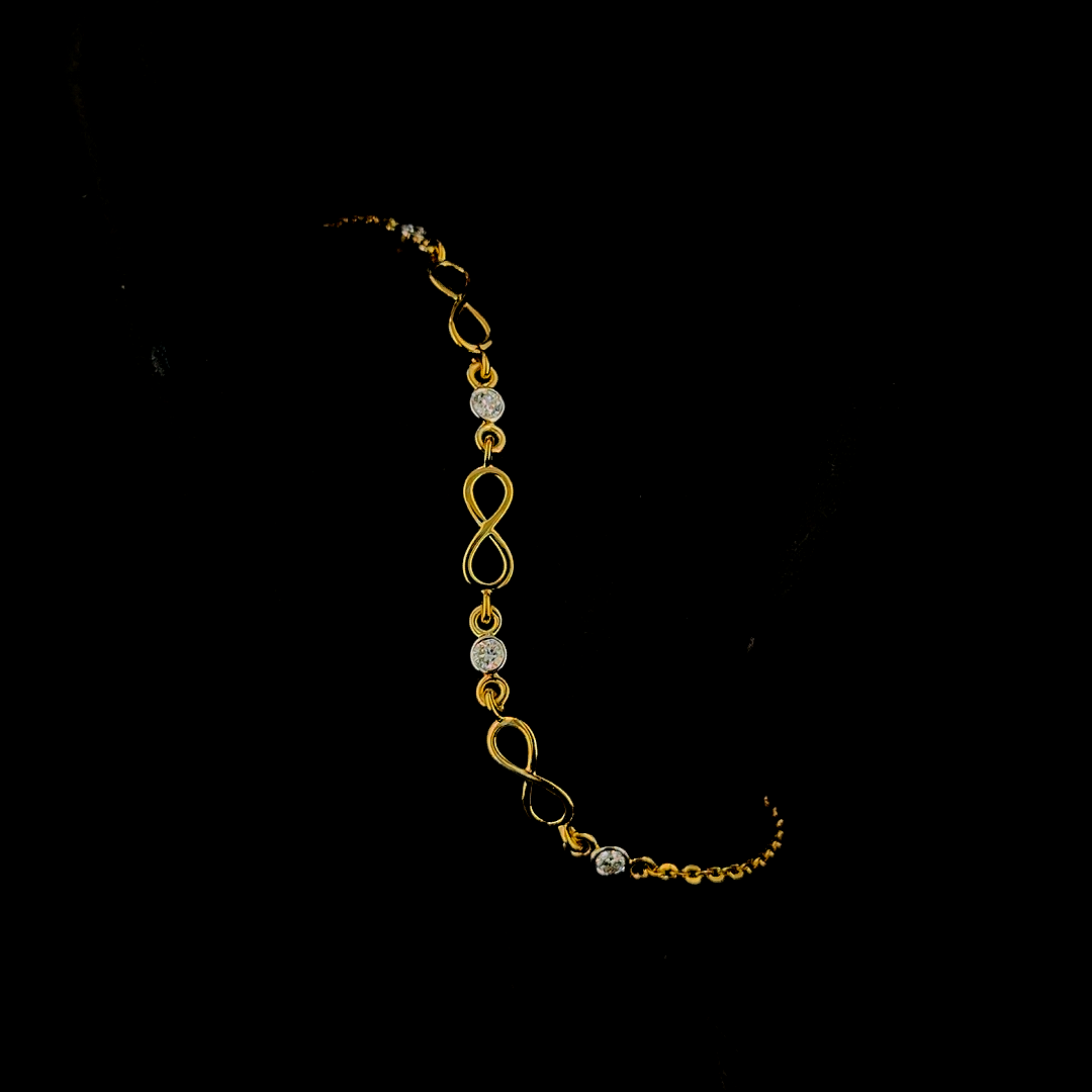 Infinity & Stone Gold Bracelet