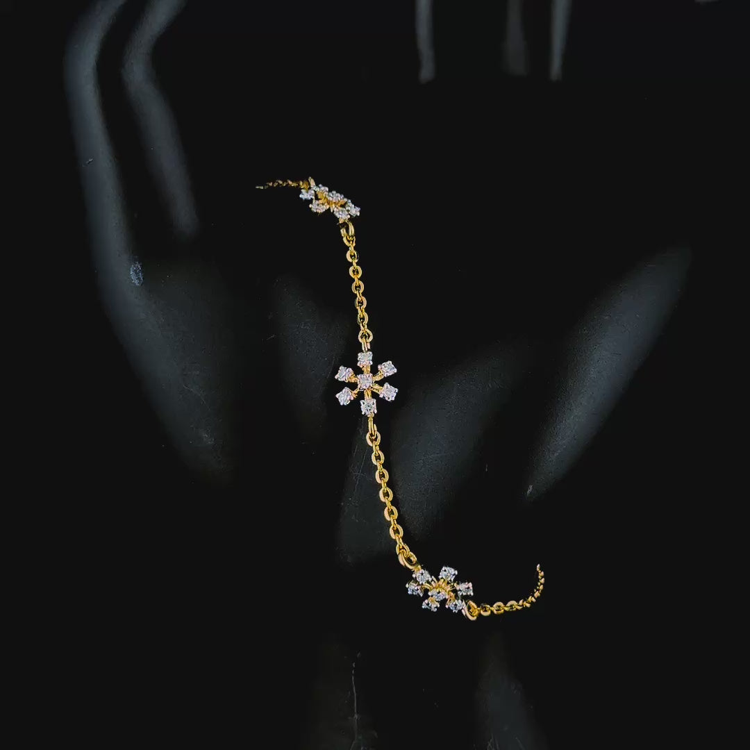 Blossom Glow Floral Gold Bracelet