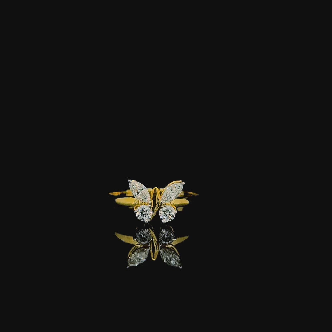 Butterfly Whisper Diamond Ring