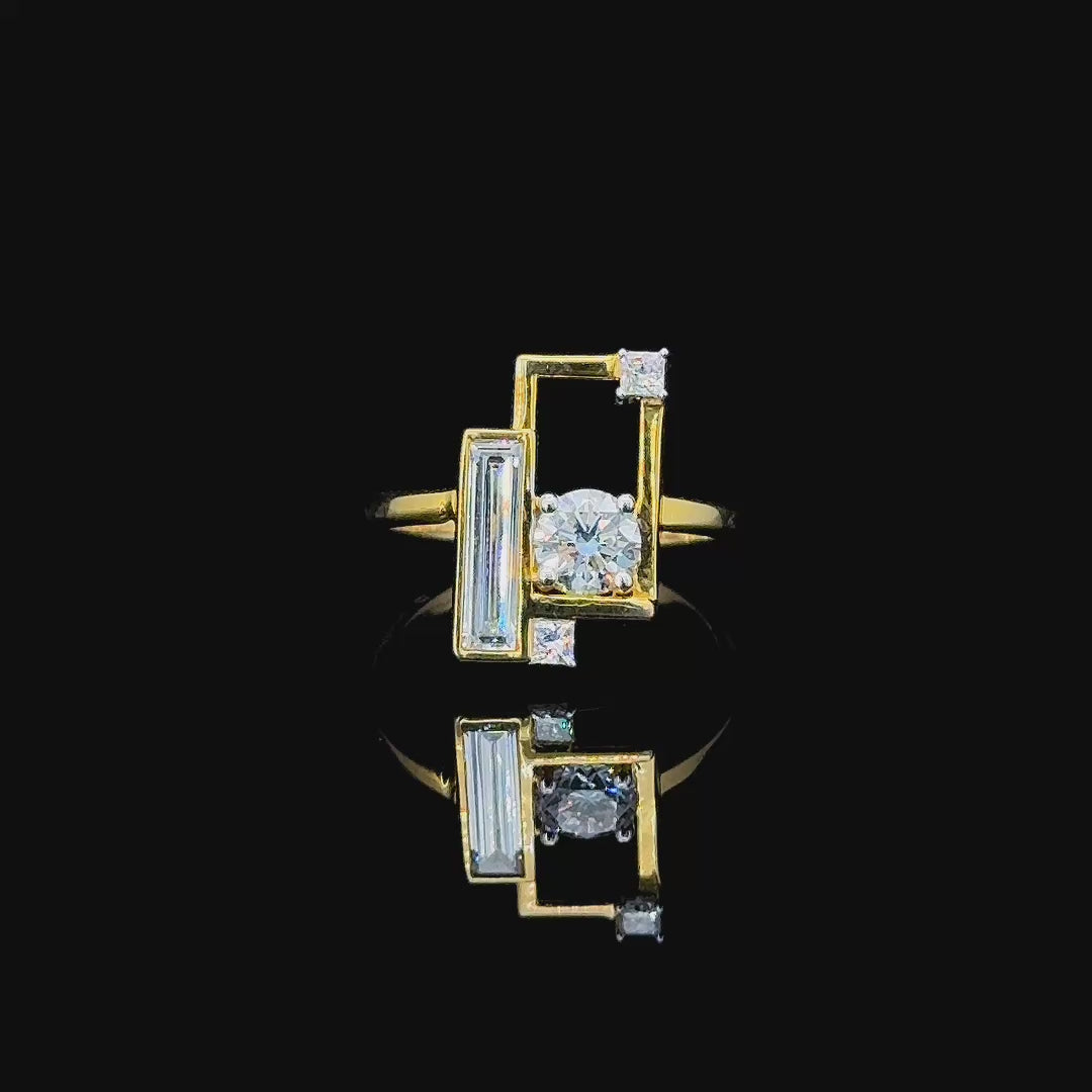 GeoLuxe Diamond Ring