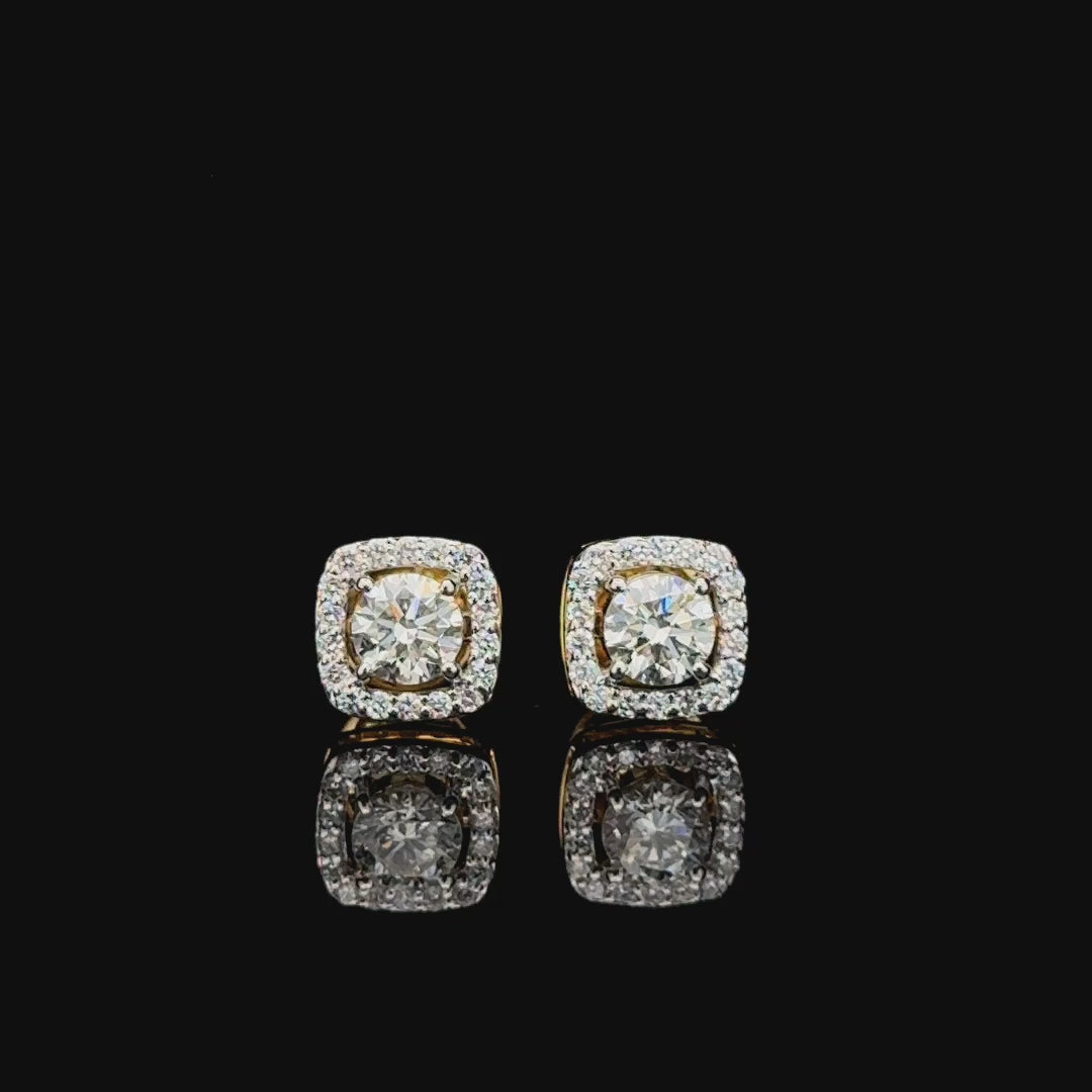 Classic Round Diamond Stud Earrings