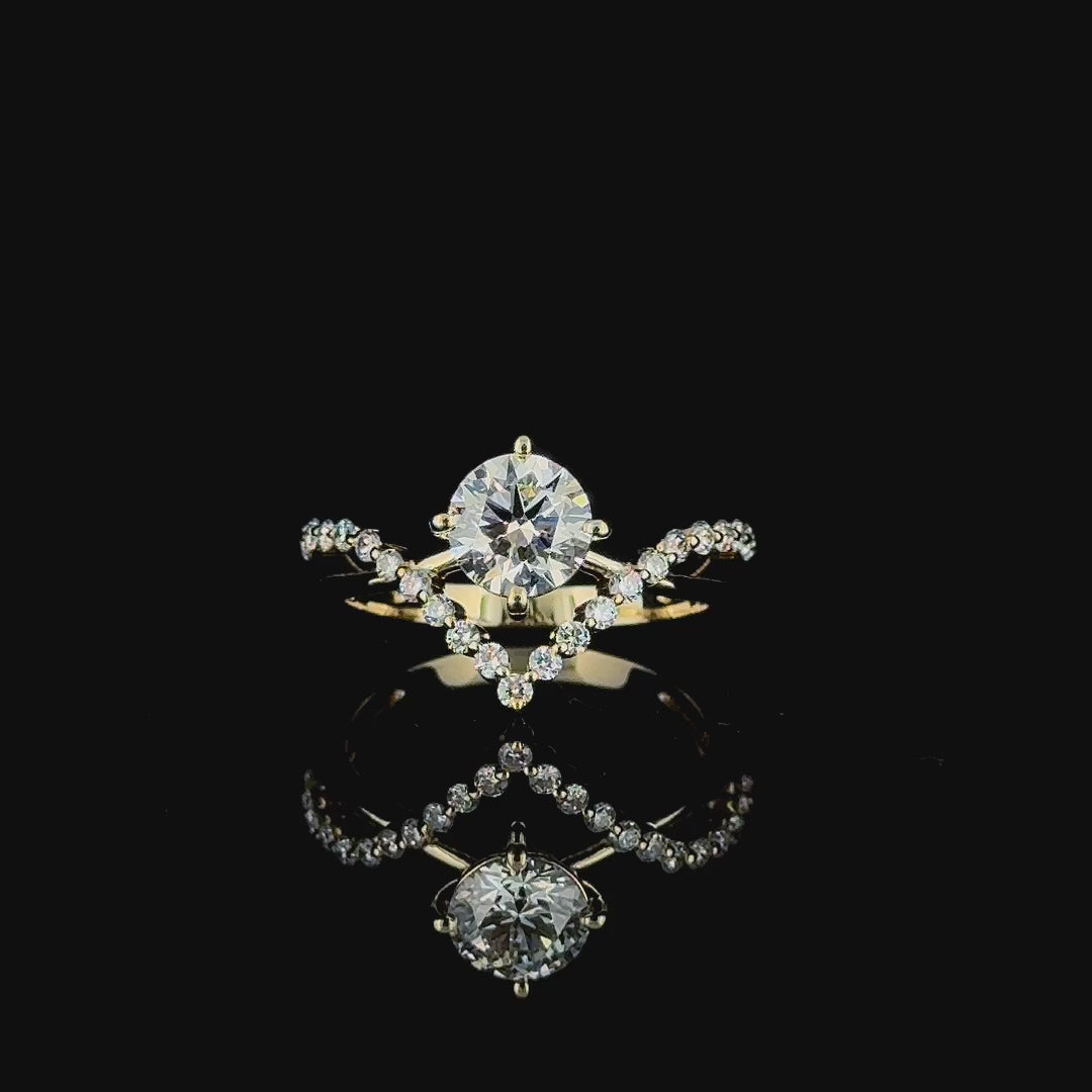 Diamond-Encrusted Gold Ring
