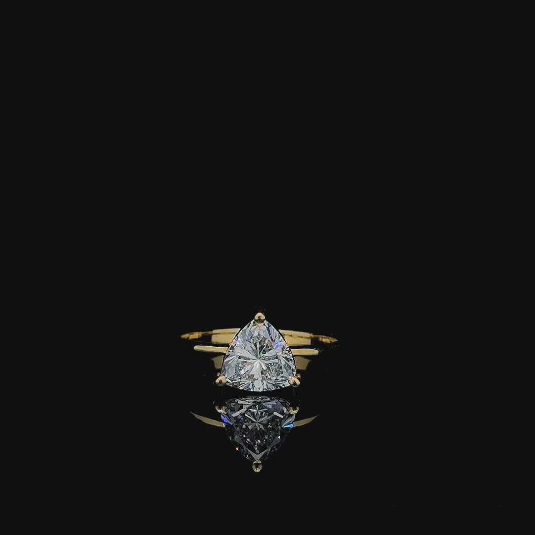 Trillion-Cut Diamond Solitaire Ring