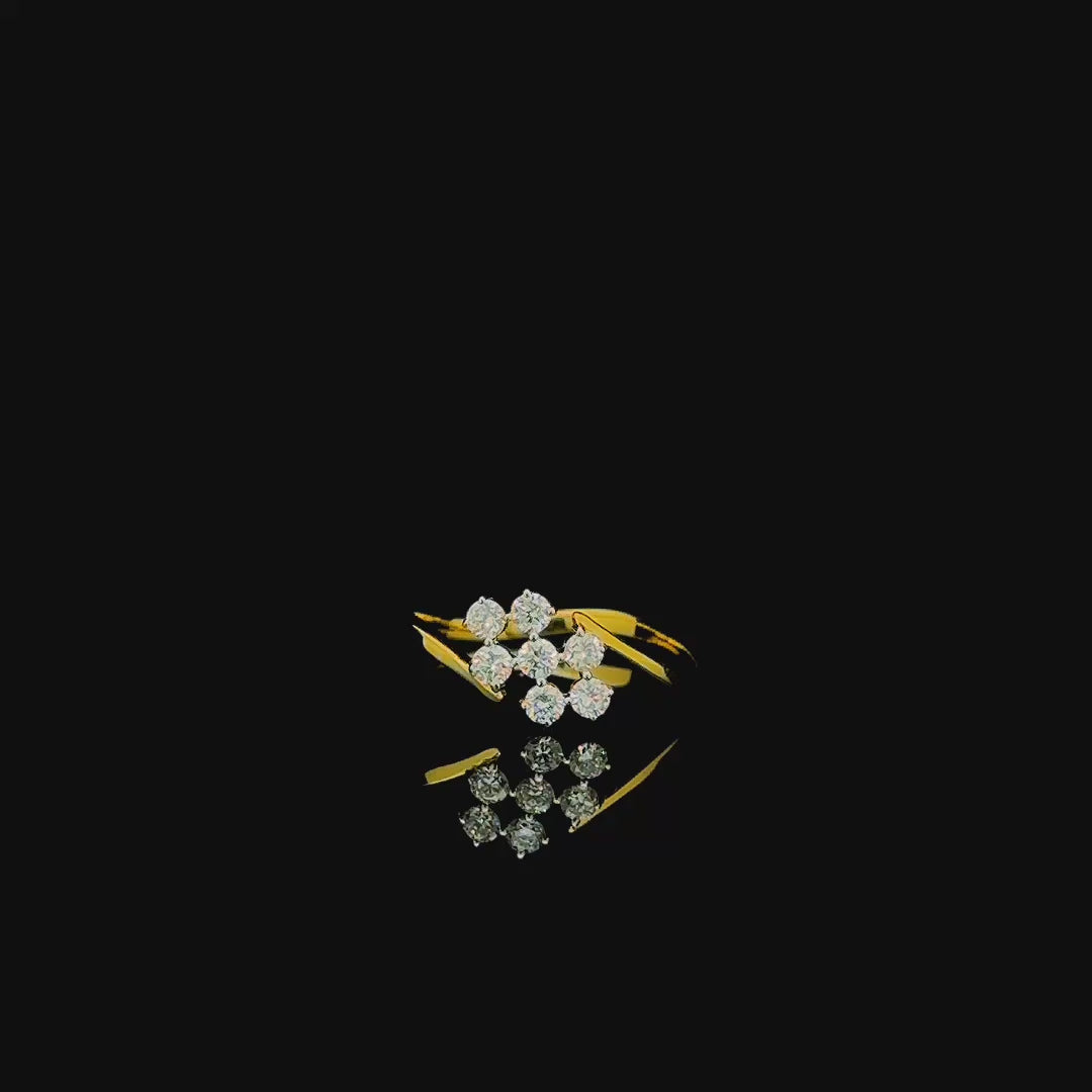 Floral Radiance Diamond Cluster Ring